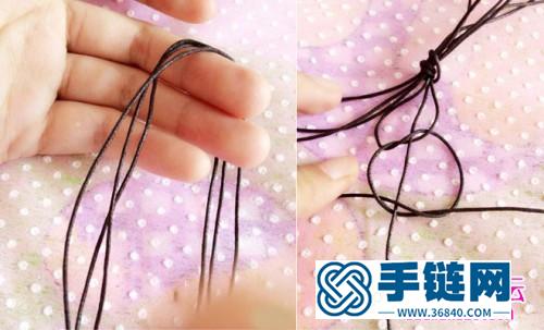 民俗風(fēng)情桃心串珠手鏈編織教程