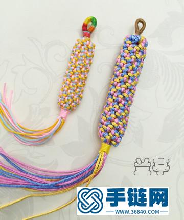 蘭亭一步步教你繩編六瓣花柱的方法