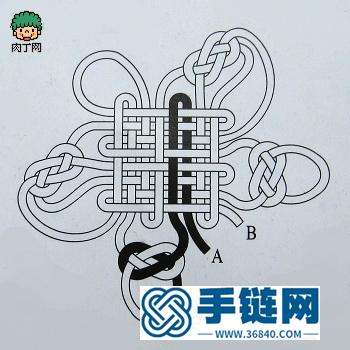 中國結蝴蝶結的編法步驟圖片