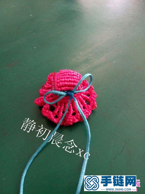 中國結編織的可愛蝴蝶結草帽飾品教程