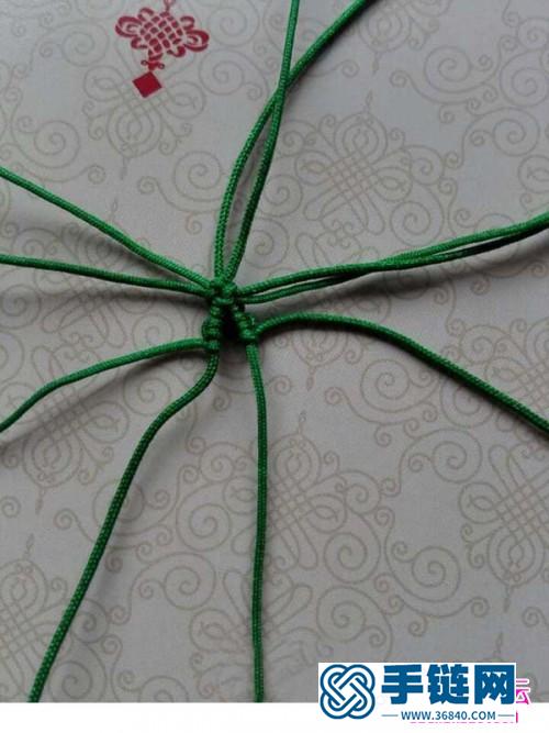 中國(guó)結(jié)制作的四葉草手鏈圖解