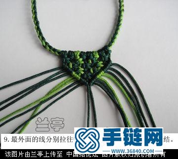 初級斜卷結(jié)編制的簡易貓頭鷹（蘭亭作品）
