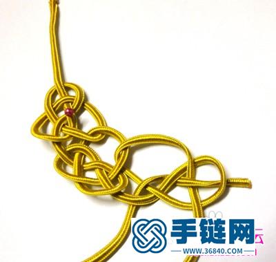 中國結編結制作的雙錢結杯墊圖解