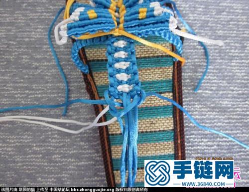 繩編蝶戀花拖鞋的方法
