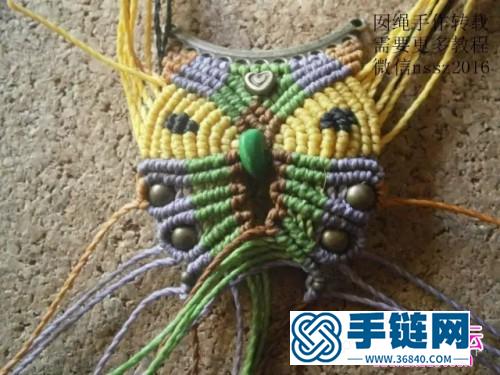 中國結編織貓頭鷹項鏈吊墜圖解