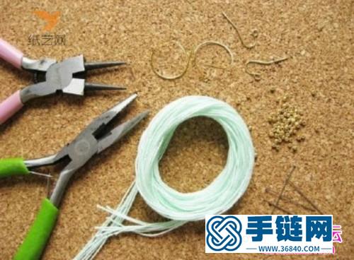 中國結編織精美串珠耳環圖解
