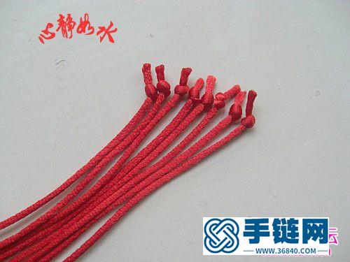 中國結(jié)紅色小葫蘆的編法教程步驟