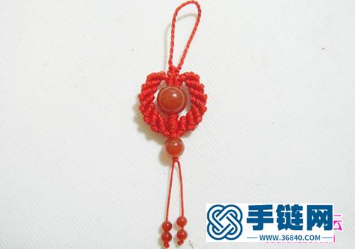 繩編心形小掛件的方法步驟