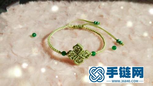 中國結四葉草小清新手鏈的的編法步驟圖