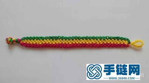 中國結(jié)編織制作三色手繩方法圖解