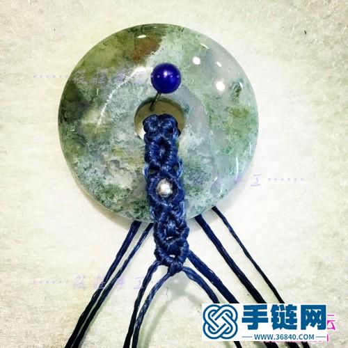 瑪瑙平安扣項鏈的制作方法