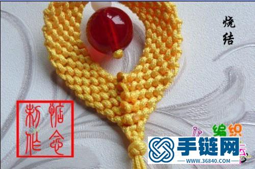 繩結(jié)心型掛飾的制作方法圖片