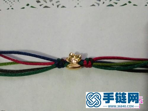 五行手繩的編法步驟圖