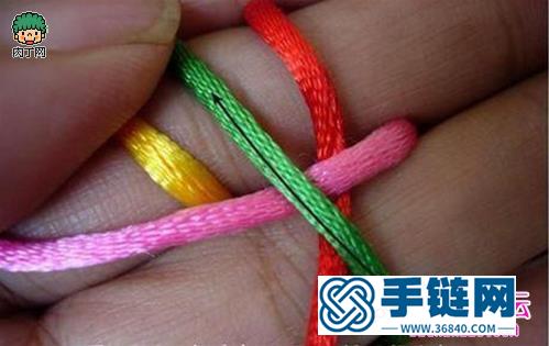 三線紐扣結的編法圖解