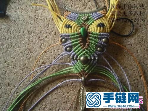 中國結編織貓頭鷹項鏈吊墜圖解