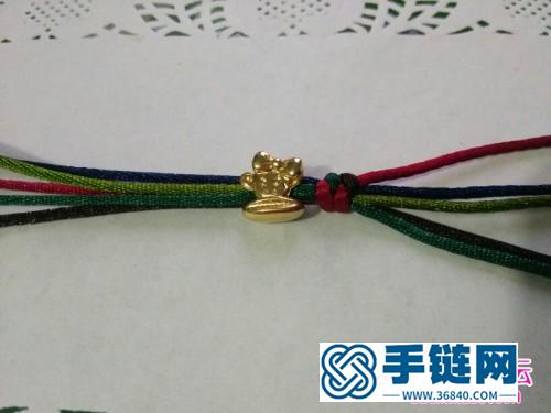 五行手繩的編法步驟圖
