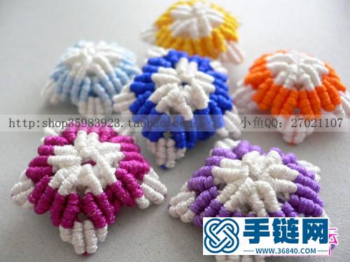 中國結海星手機墜的編法教程，也可以做鑰匙墜