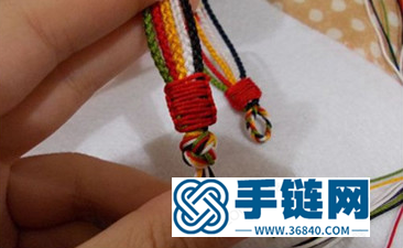 五彩繩手鏈的編法步驟圖