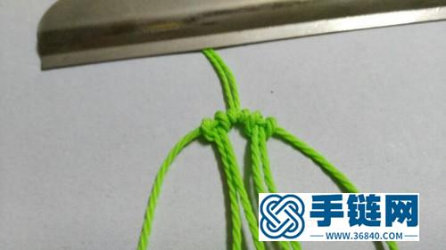 中國結編織制作的小魚掛件圖解