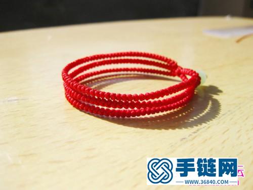 密宗金剛結情定三生奢華版紅繩手鏈制作過程