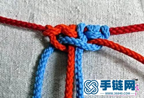 種用4根線編織的繩編手鏈的方法
