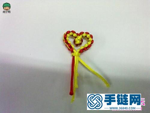 心心相印中國結編法，2個心形中國結的編法圖解