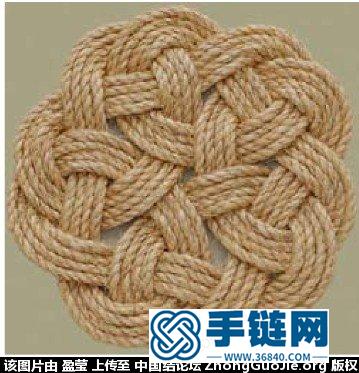 繩編杯墊走線圖（蘭亭作品）