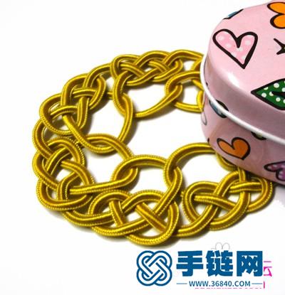 中國結編結制作的雙錢結杯墊圖解
