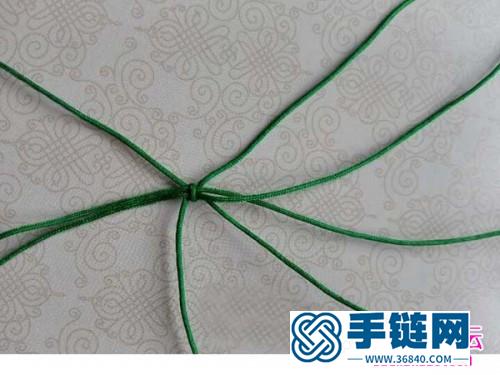 中國(guó)結(jié)制作的四葉草手鏈圖解