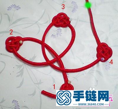 中國結(jié)編結(jié)制作的五福胸花教程步驟