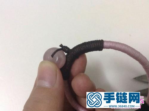 中國結編織繞線平安扣吊墜手繩教程