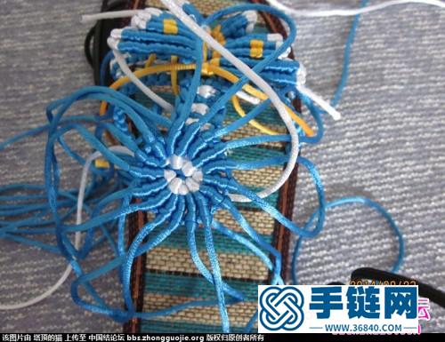 繩編蝶戀花拖鞋的方法