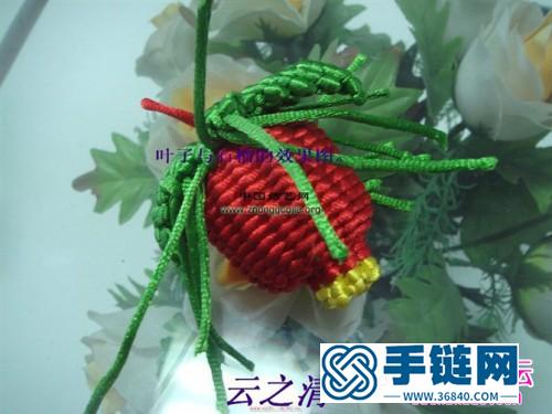 零基礎(chǔ)學(xué)習(xí)中國(guó)結(jié)石榴與桃心的編法，有詳細(xì)步驟