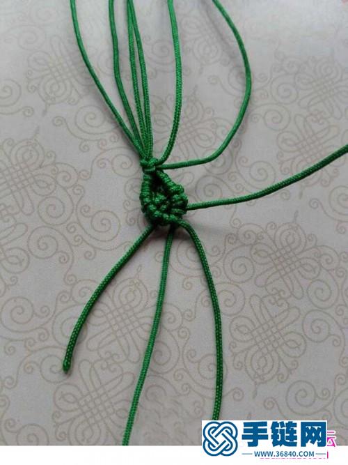 中國(guó)結(jié)制作的四葉草手鏈圖解