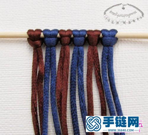 繩編美麗的花邊手鏈圖片