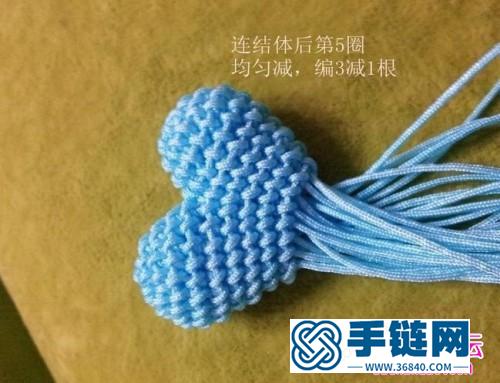 反卷結編心教程，中國結心形編法圖解