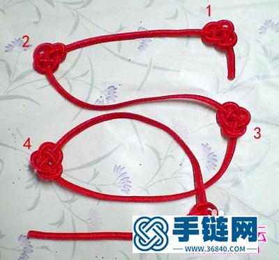 中國結(jié)編結(jié)制作的五福胸花教程步驟