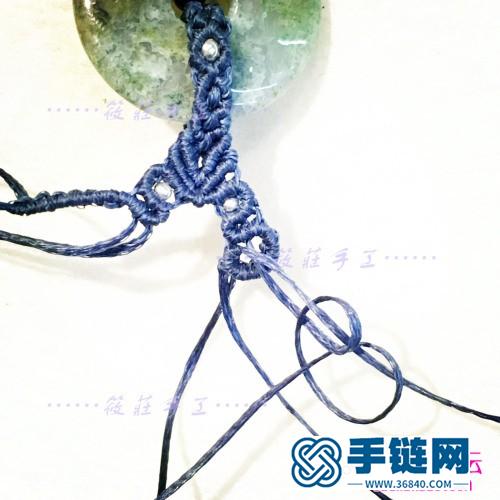瑪瑙平安扣項鏈的制作方法