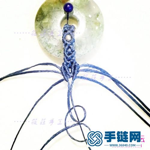 瑪瑙平安扣項鏈的制作方法