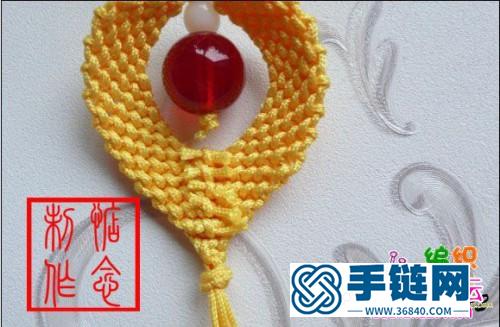 繩結(jié)心型掛飾的制作方法圖片