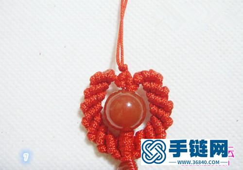 繩編心形小掛件的方法步驟