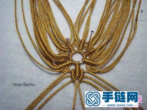 中國結(jié)編織太陽花項(xiàng)鏈吊墜圖解