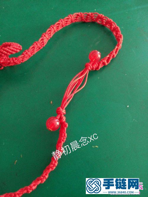 線，珠子編織的蝴蝶項鏈圖解