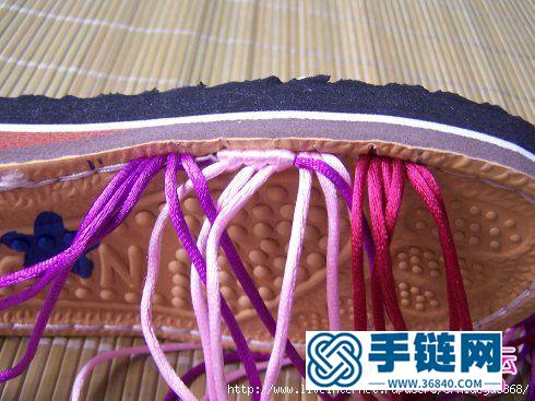 一步步教你繩結(jié)拖鞋的編法，有步驟圖片