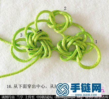 中國結編織三連體團錦冰花流蘇掛飾教程