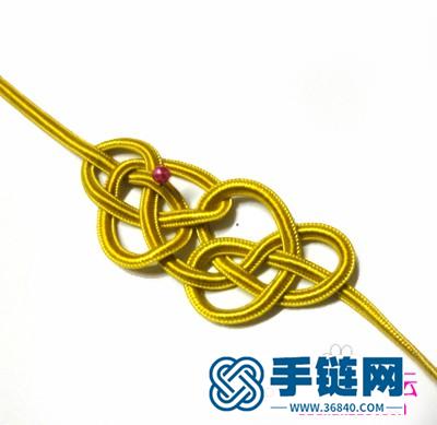 中國結編結制作的雙錢結杯墊圖解