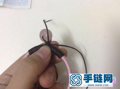 中國結編織繞線平安扣吊墜手繩教程