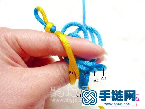 繩編中國結疊翼盤長結的方法