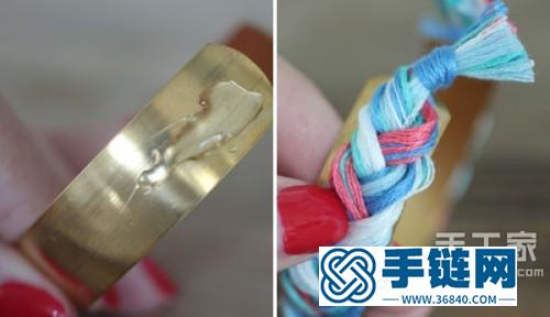好看的多股線手鏈編法圖解