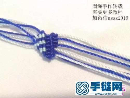 中國結編織拼色手繩圖解